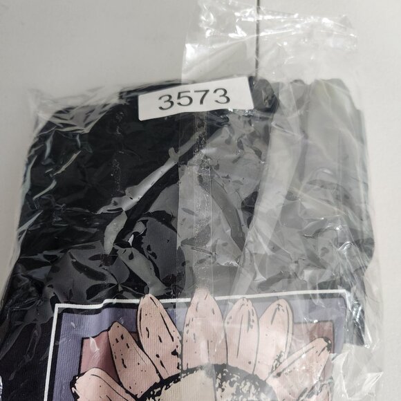 Vans Black Hoodie Medium Mens Skull & Flower Graphic Goth Skater - Picture 11 of 11